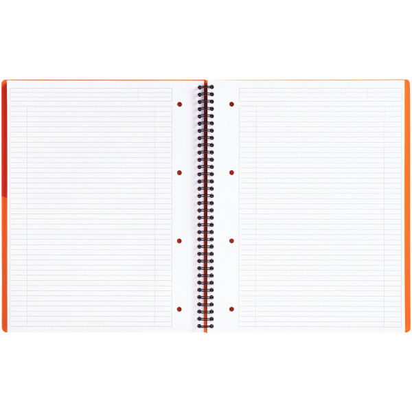 Cahier à reliure intégrale ACTIVEBOOK format A4+ ligné 6 mm, 160 pages perforées