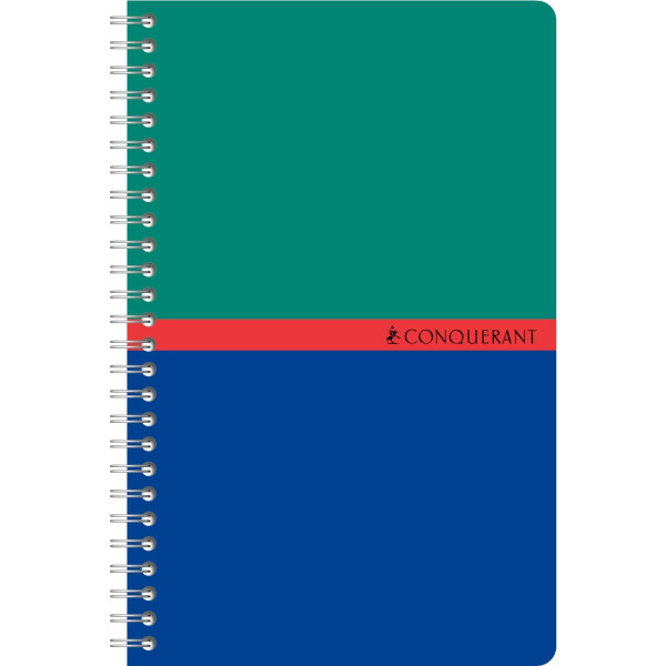 Carnet à reliure intégrale 180 pages CONQUERANT, format 11x17 cm, quadrillé 5x5, papier 70g