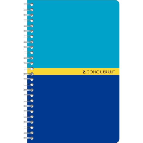 Carnet à reliure intégrale 180 pages CONQUERANT, format 11x17 cm, quadrillé 5x5, papier 70g