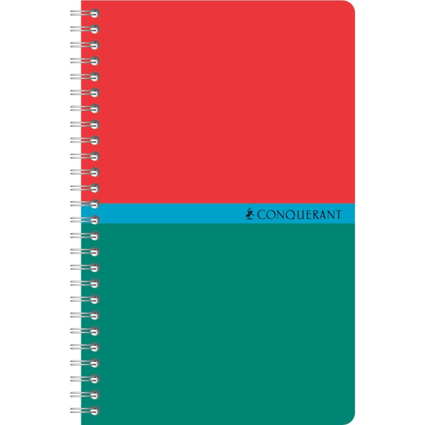 Carnet à reliure intégrale 180 pages CONQUERANT, format 11x17 cm, quadrillé 5x5, papier 70g