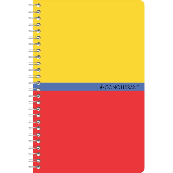 Carnet à reliure intégrale 180 pages CONQUERANT, format 11x17 cm, quadrillé 5x5, papier 70g