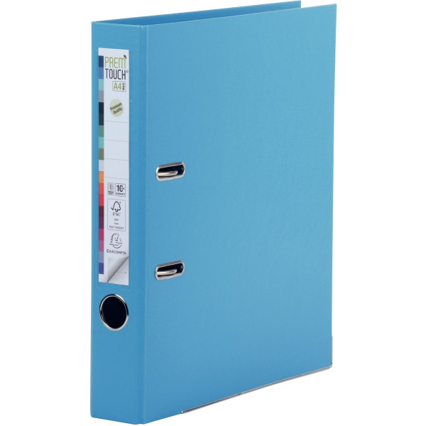 Classeur à levier PREM'TOUCH format A4+, dos 5 cm, bleu clair