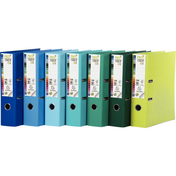 Classeur à levier PREM'TOUCH format A4+, dos 5 cm, bleu clair