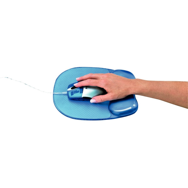 Tapis souris Crystal gel bleu
