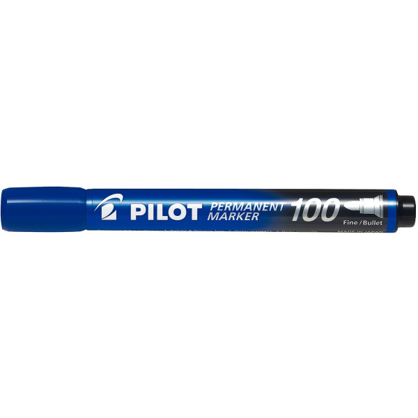 Marqueur permanent 100  ogive pointe fine bleu