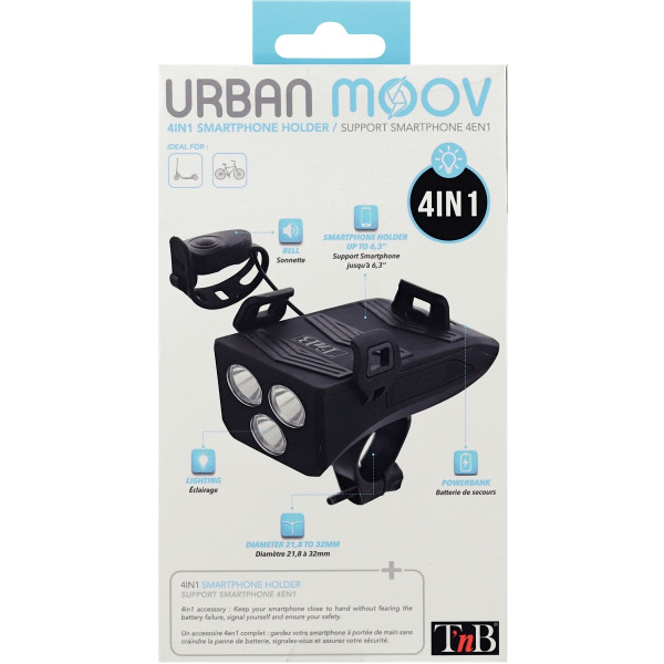 Support téléphone 4 en 1 pour vélo et trottinette