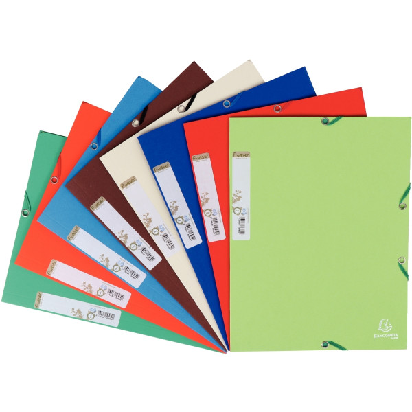 Carton de 25 chemises 3 rabats à élastiques FOREVER, coloris assortis