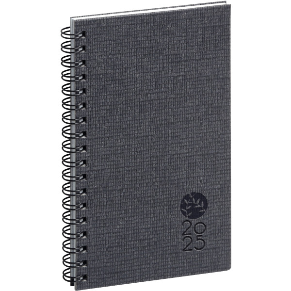 Agenda semainier Forever 9x16cm gris
