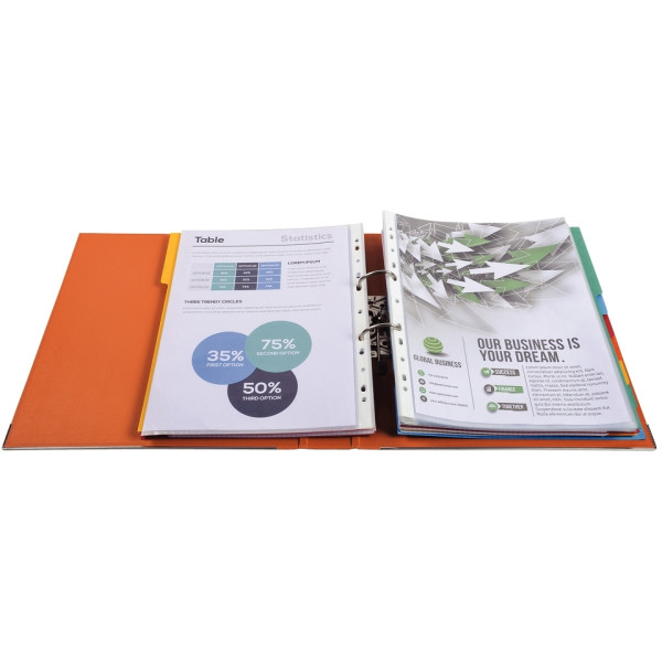 Classeur à levier PREM'TOUCH format A4+, dos 8 cm, orange