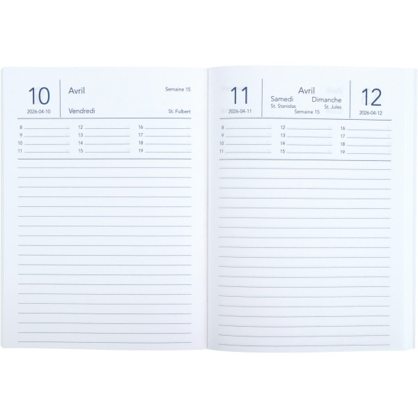 Agenda de poche 11,9x16,3cm décor Espace