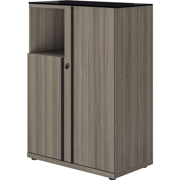 Rangement mi-haut 2 portes E-Motion chêne vintage