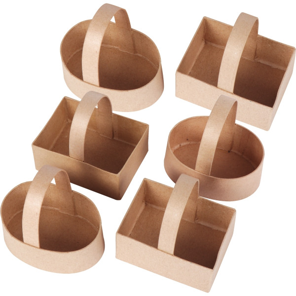 Lot de 10 paniers en carton, 2 modèles assortis