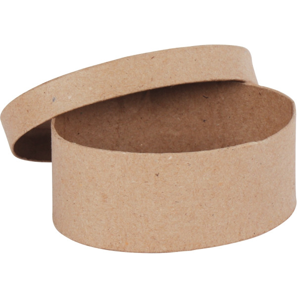 Lot de 10 boîtes en carton brun forme ovale 8,5x6x4