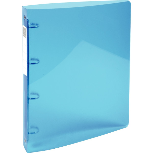 Classeur 4 anneaux en polypropylène IDERAMA, format A4+, dos 4 cm, bleu