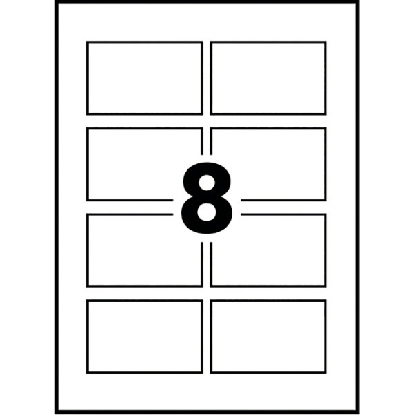 Paquet de 80 cartes de visite blanc mat 85x54mm 260g