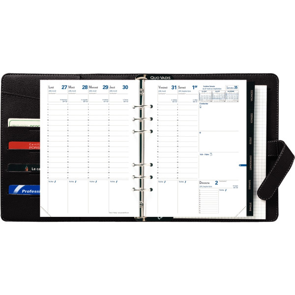 Organiseur Timer21 Soho 19,5x23,5cm noir