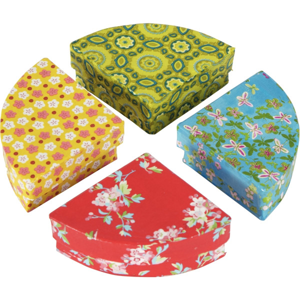 Lot de 4 boites quart de cercle