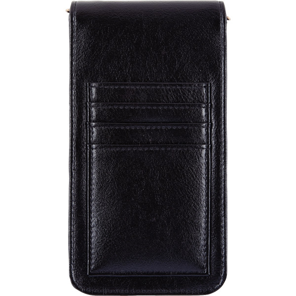 Pochette pour téléphone en cuir coloris noir