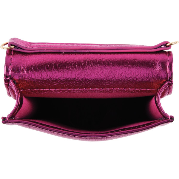 Pochette pour téléphone en cuir coloris rose