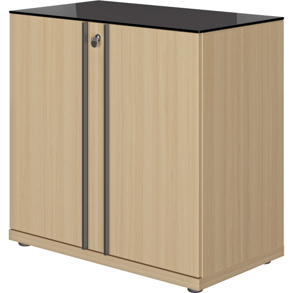 Rangement bas 2 portes E-Motion chêne structuré