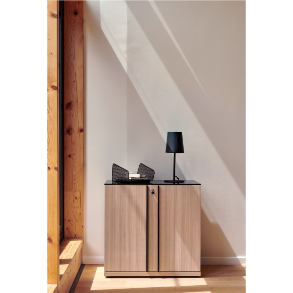 Rangement bas 2 portes E-Motion chêne structuré