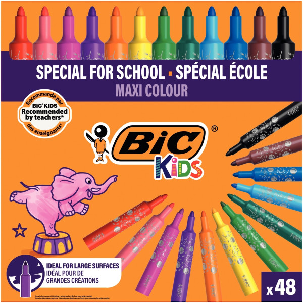 Classpack de 48 marqueurs Maxi Colours assortis