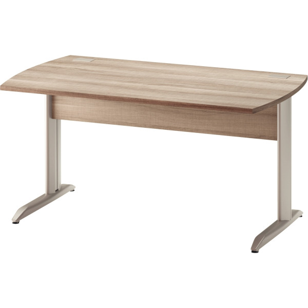 Table bureau L120cm pieds métal Jazz+ chêne gris