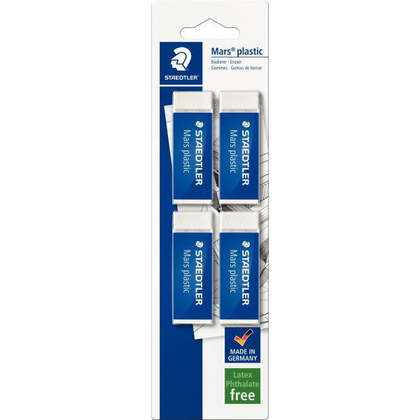Blister de 4 gommes Marsplatic