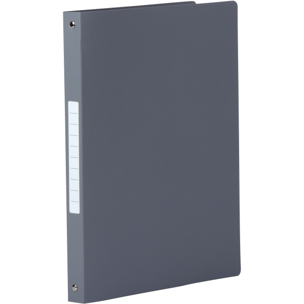 Classeur 4 anneaux en polypropylène opaque, format A4, dos 2,5 cm, gris
