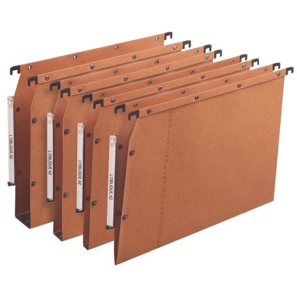 Paquet de 25 dossiers suspendus ULTIMATE en kraft 240g pour armoire, dos 50 mm, orange