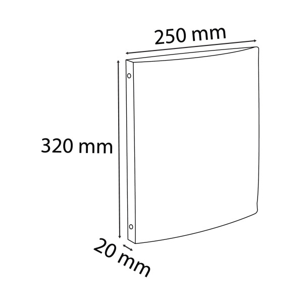 Classeur 4 anneaux SKANDI en polypropylène recyclé, dos 2 cm, format A4