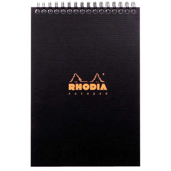 Bloc-notes RHODIACTIVE à reliure intégrale, format A5, 80 feuilles, quadrillé 5x5, papier 90g