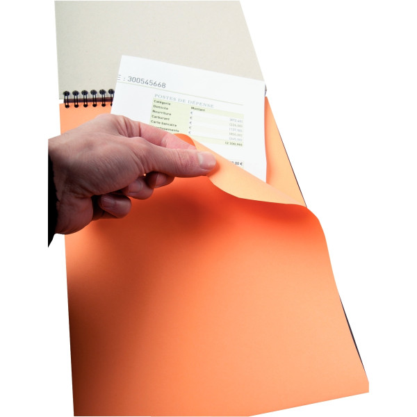 Bloc-notes RHODIACTIVE à reliure intégrale, format A4, 80 feuilles, quadrillé 5x5, papier 90g