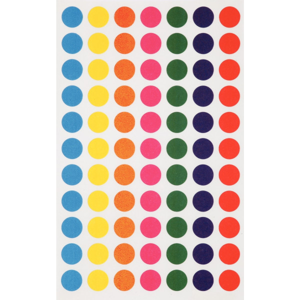 Etui de 385 pastilles de couleur diamètre 8mm coloris assortis