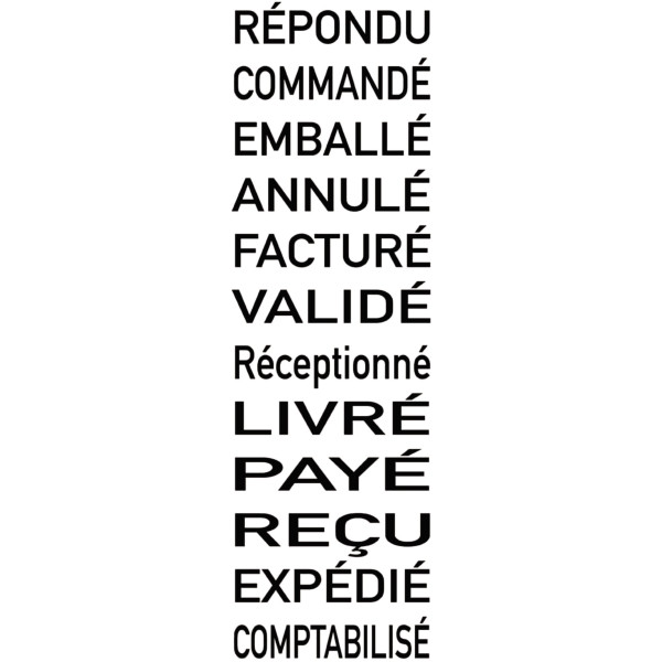 Multiformule dateur à encrage automatique sans plaque, 12 formules et date