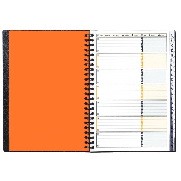 Répertoire à reliure intégrale ADDRESSBOOK format A5, 144 pages