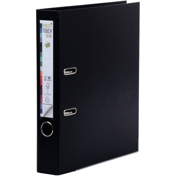 Classeur à levier PREM'TOUCH format A4+, dos 5 cm, noir