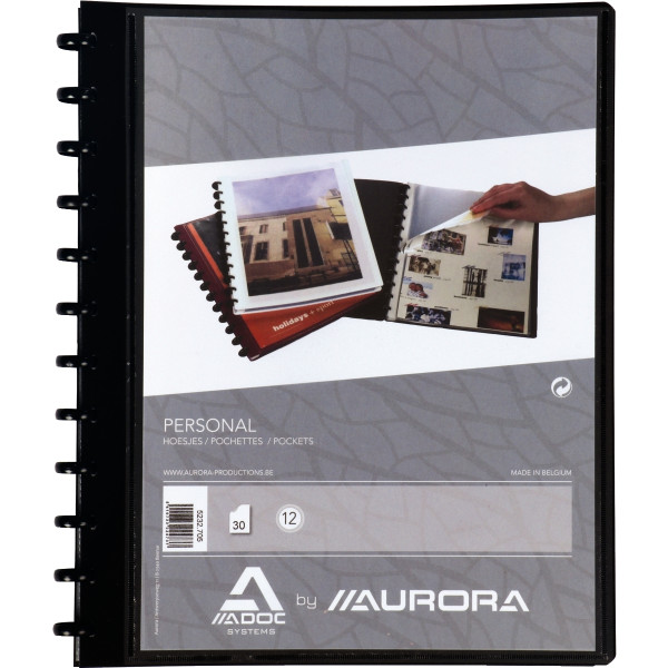 Protège-documents personnalisable 60 vues ADOC BIND-EX, couverture en polypropylène rigide 8/10ème, 