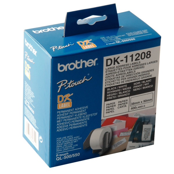 Rouleau étiquettes BROTHER pour adresse  38 x 90 mm