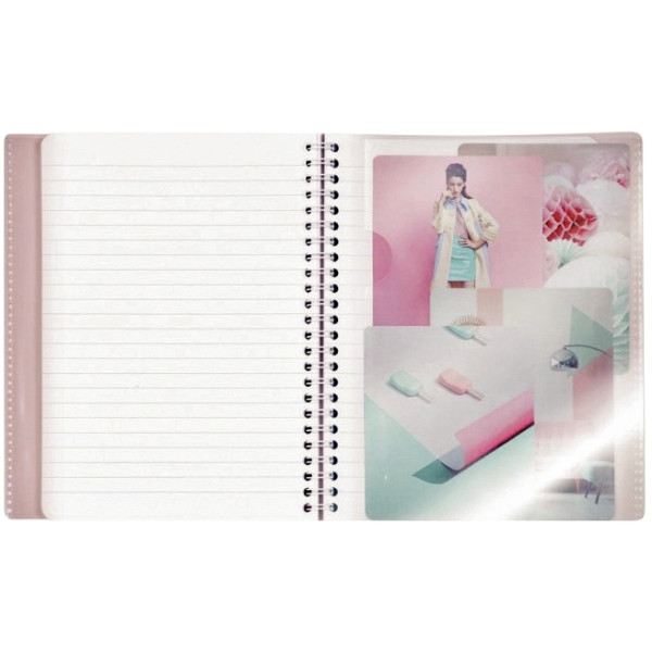 Cahier à reliure intégrale 160 pages KOVERBOOK BLUSH, format A5, ligné