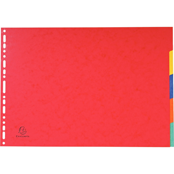 Jeu de 5 intercalaires en carte lustrée 400g, format A3 à l'italienne