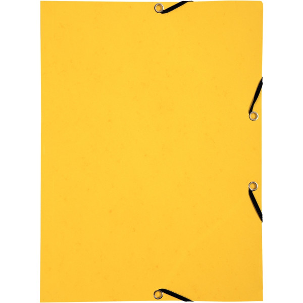 Lot de 10 chemises sans rabat à élastiques en carte lustrée, jaune