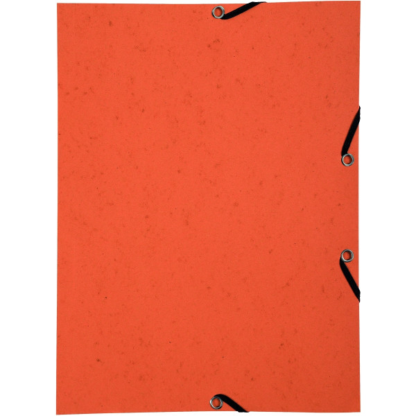 Lot de 10 chemises sans rabat à élastiques en carte lustrée, orange