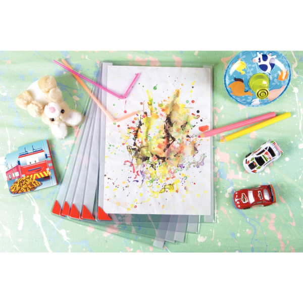 Sachet de 5 pochettes KANG en PVC repositionnables format A4