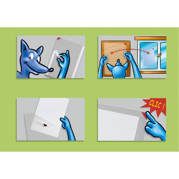 Sachet de 5 pochettes KANG en PVC repositionnables format A4