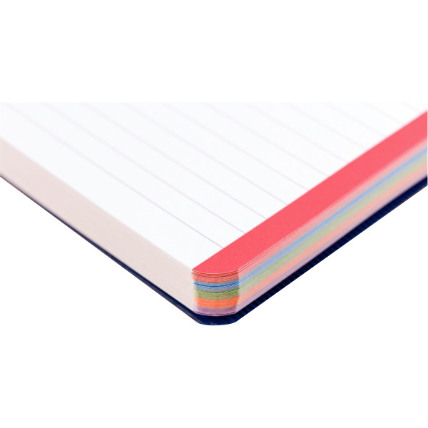 Carnet à reliure intégrale LINICOLOR FRESH avec 50 fiches lignées détachables, bleu