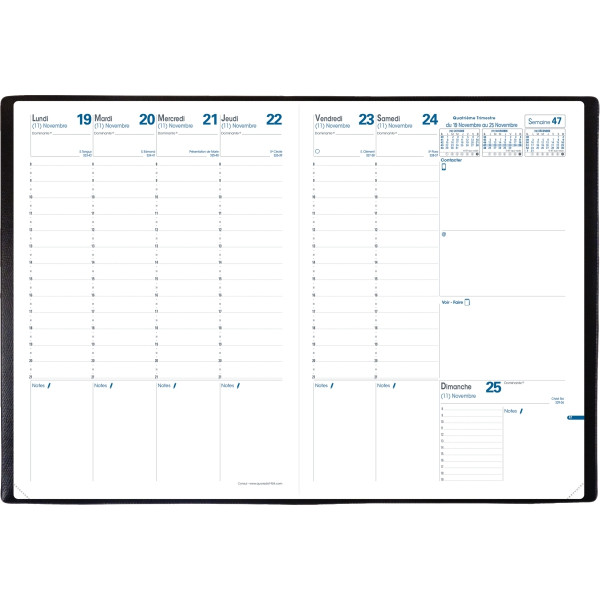 Agenda Consul® plastique 21x29,7cm noir