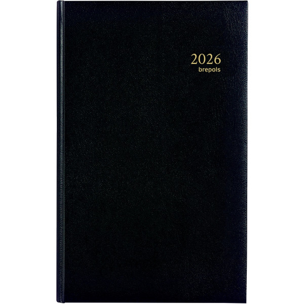 Agenda banquier large 2 volumes noir