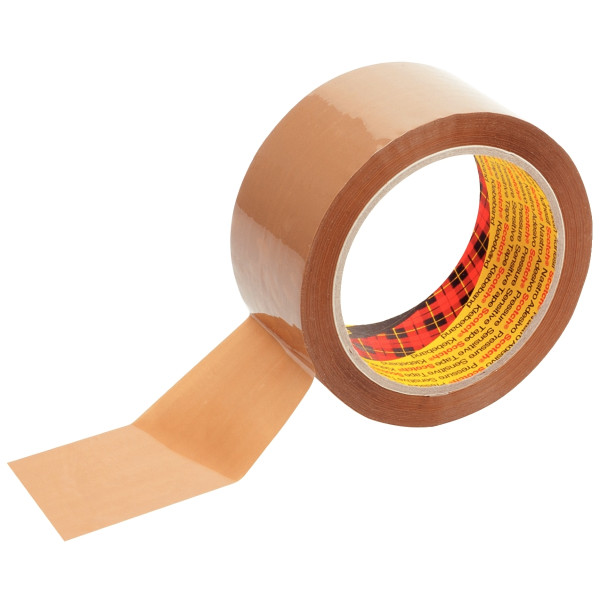 Lot de 6 rouleaux adhésifs en polypropylène havane 66mx50mm