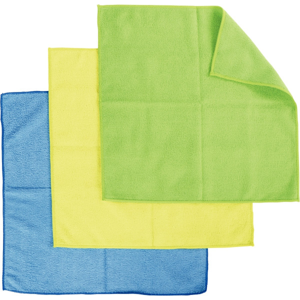 Paquet de 5 lavettes microfibres bleues